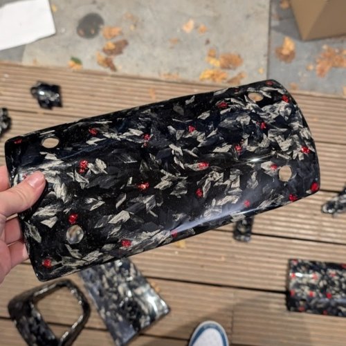 Forged Carbon Rode Flakes Hitteschild SM06 Gilera Runner - 180cc runner/Skipper (1x beschikbaar)